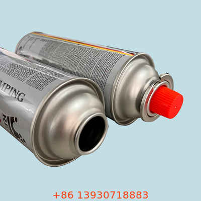 شیر کارتریج گاز قابل حمل 227 گرم با روکش قرمز قوطی های قلع کاربرد عمومی