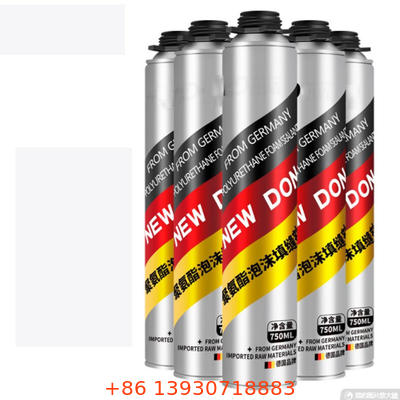 Aerosol PU foam cleaner spray valve for HVAC ductwork sealing