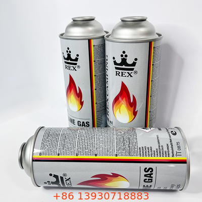 مخزن گاز بوتان قلع با CMYK 4 Color و Panton Color 1 X Canister