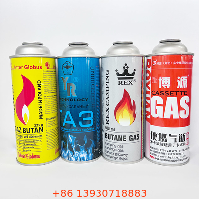 فشار ترکیدگی قوطی گاز بوتان فلزی CMYK 1.4 Mpa