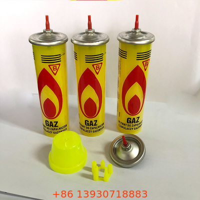 شارژ مجدد فندک گاز بوتان زرد رنگ بدون نشتی برای روشنایی شمع