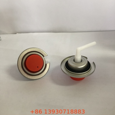 دریچه کارتریج گاز PP برای ظرف سوخت بوتان و کارتریج گاز بوتان با بدن فلزی