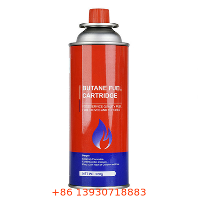 قوطی گاز بوتان 220g 65 X 158 میلی متر CMYK 4 رنگ و رنگ Pantone