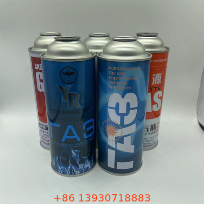 گاز بوتان گاز بوتان گاز کانستر گاز نارنجی و غیره 65 X 158 میلی متر برای گاز سبک تر